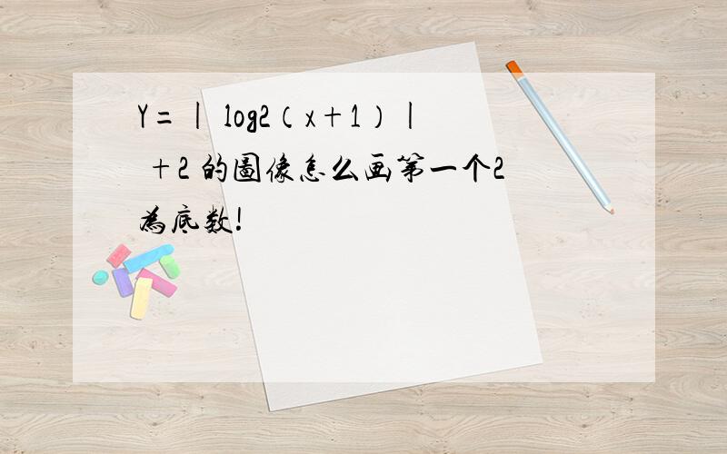 Y=| log2（x+1）| +2 的图像怎么画第一个2为底数!