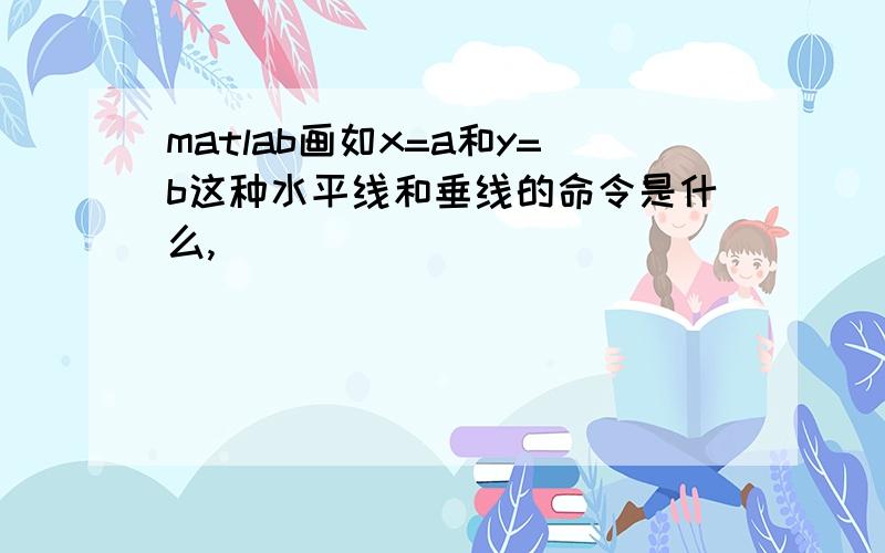 matlab画如x=a和y=b这种水平线和垂线的命令是什么,