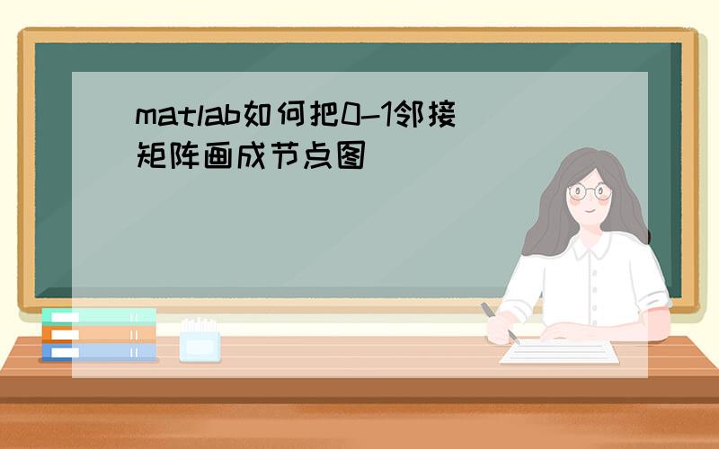 matlab如何把0-1邻接矩阵画成节点图