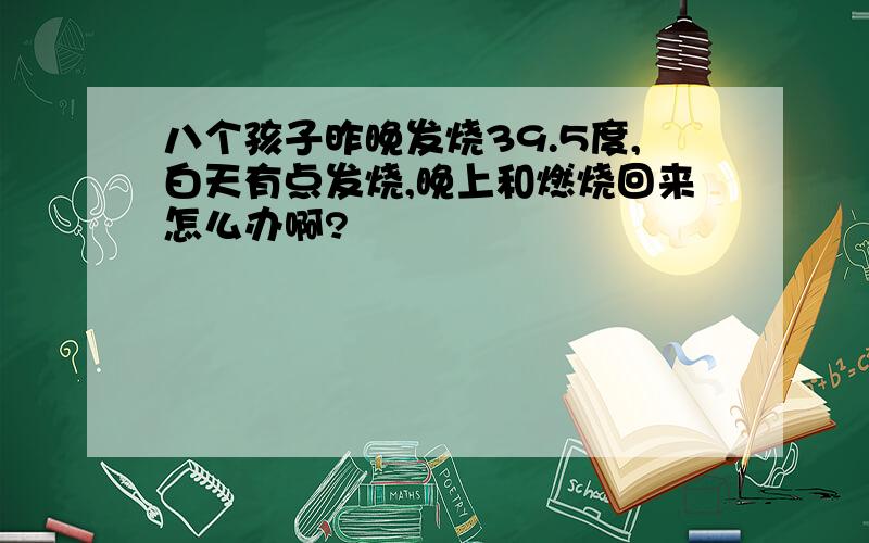 八个孩子昨晚发烧39.5度,白天有点发烧,晚上和燃烧回来怎么办啊?