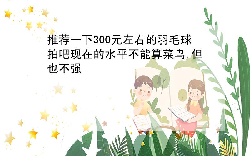 推荐一下300元左右的羽毛球拍吧现在的水平不能算菜鸟,但也不强