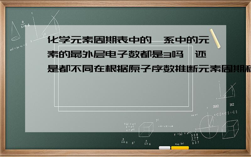 化学元素周期表中的镧系中的元素的最外层电子数都是3吗,还是都不同在根据原子序数推断元素周期和所在族时，如果在镧系时怎么办啊，有什么方法啊