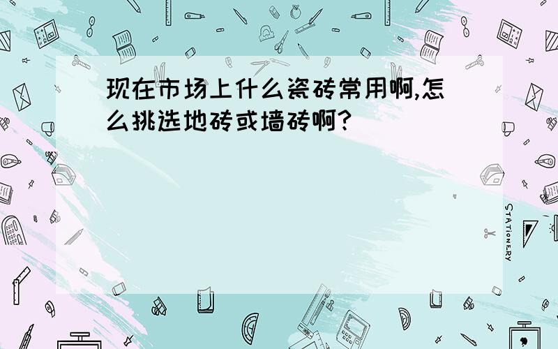 现在市场上什么瓷砖常用啊,怎么挑选地砖或墙砖啊?