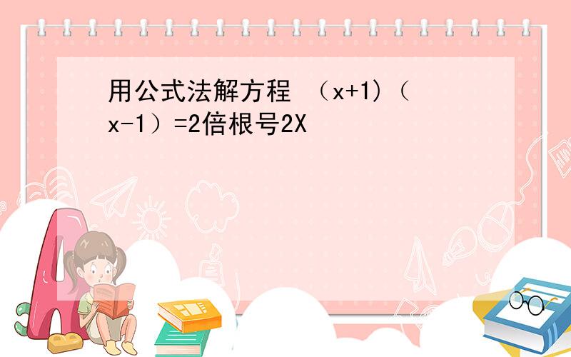 用公式法解方程 （x+1)（x-1）=2倍根号2X