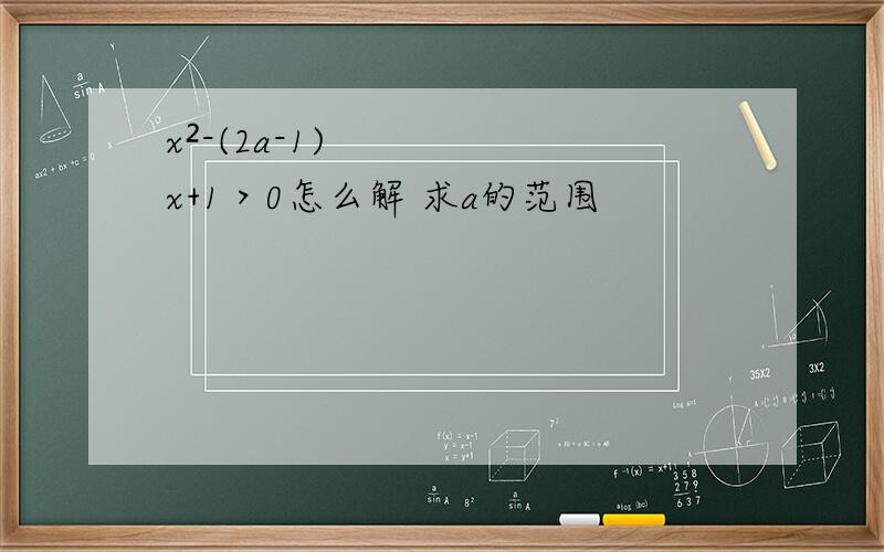 x²-(2a-1)x+1＞0怎么解 求a的范围