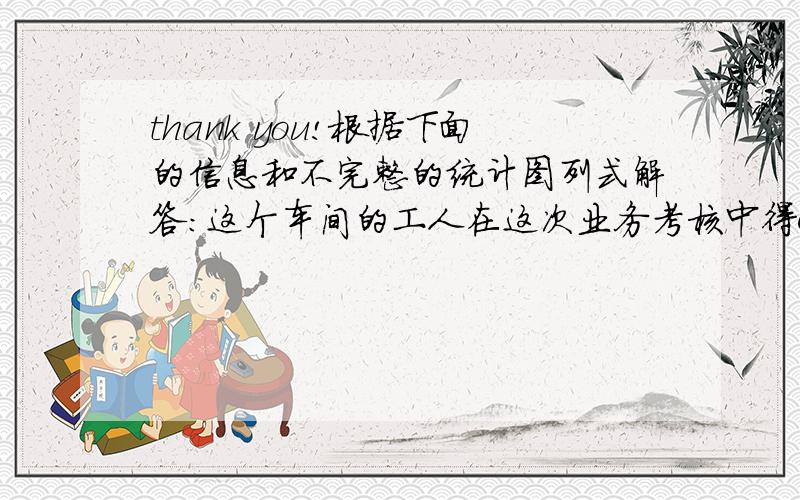 thank you!根据下面的信息和不完整的统计图列式解答：这个车间的工人在这次业务考核中得C的有多少人? 信息：   1】本次考核的成绩分为“达标A级.达标B级.达标C级和未达标”四个等级.   2】