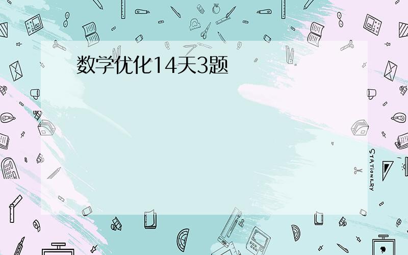 数学优化14天3题