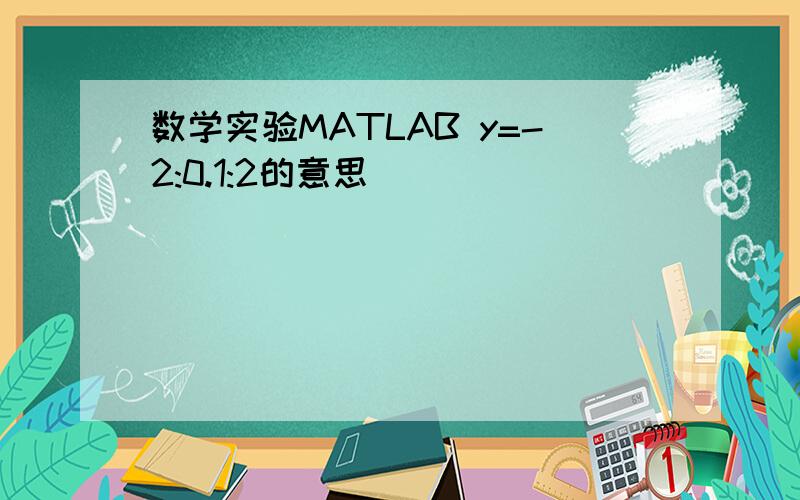 数学实验MATLAB y=-2:0.1:2的意思