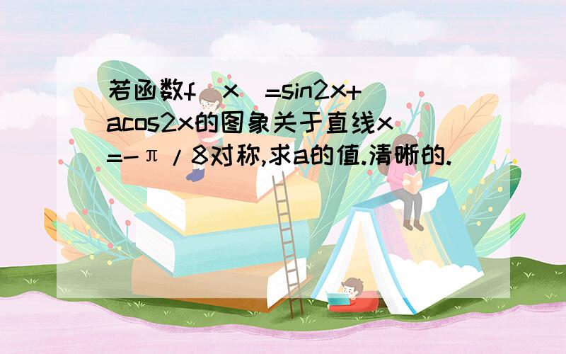 若函数f(x)=sin2x+acos2x的图象关于直线x=-π/8对称,求a的值.清晰的.