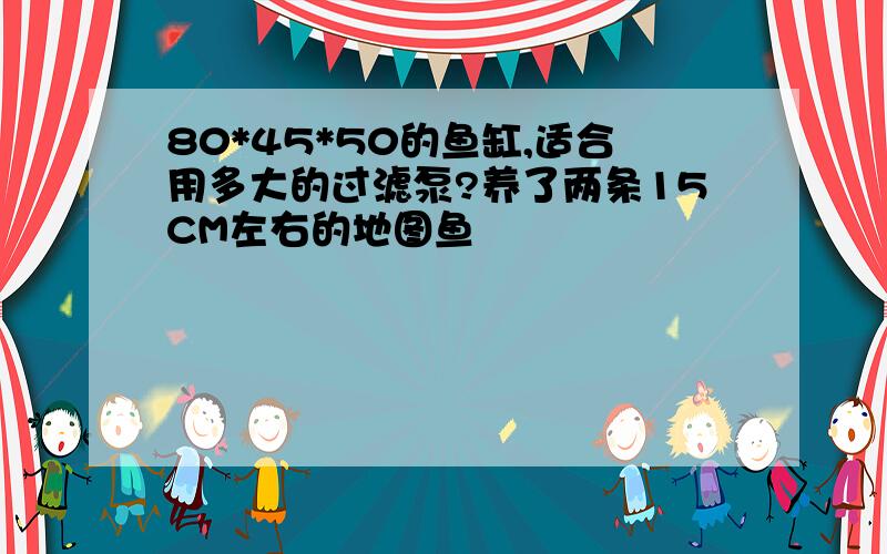 80*45*50的鱼缸,适合用多大的过滤泵?养了两条15CM左右的地图鱼