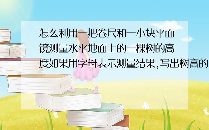 怎么利用一把卷尺和一小块平面镜测量水平地面上的一棵树的高度如果用字母表示测量结果,写出树高的表达式