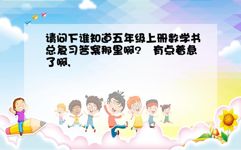 请问下谁知道五年级上册数学书总复习答案那里啊?　有点着急了啊,