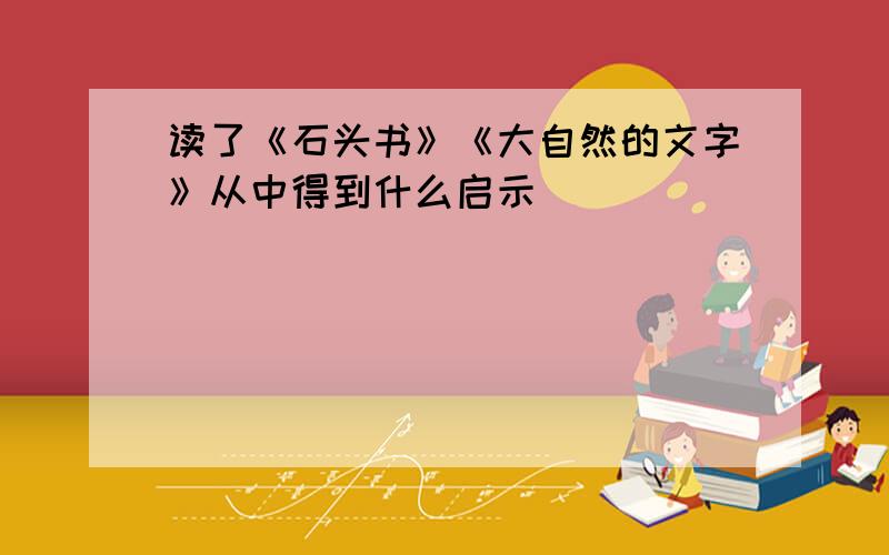 读了《石头书》《大自然的文字》从中得到什么启示