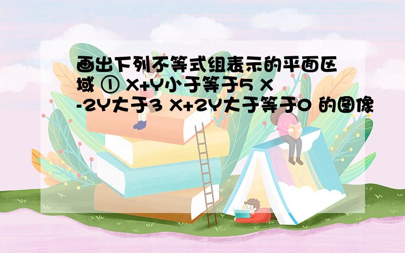 画出下列不等式组表示的平面区域 ① X+Y小于等于5 X-2Y大于3 X+2Y大于等于0 的图像