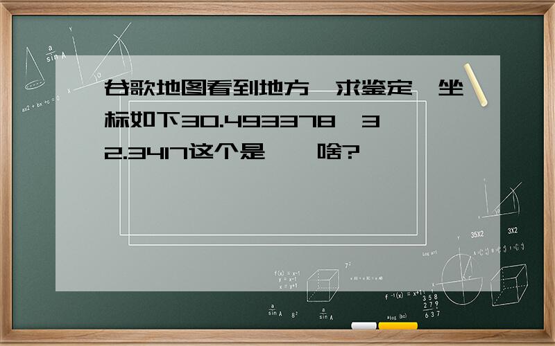 谷歌地图看到地方,求鉴定,坐标如下30.493378,32.3417这个是……啥?