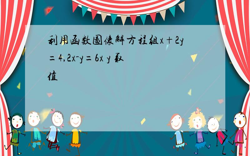 利用函数图像解方程组x+2y=4,2x-y=6x y 取值