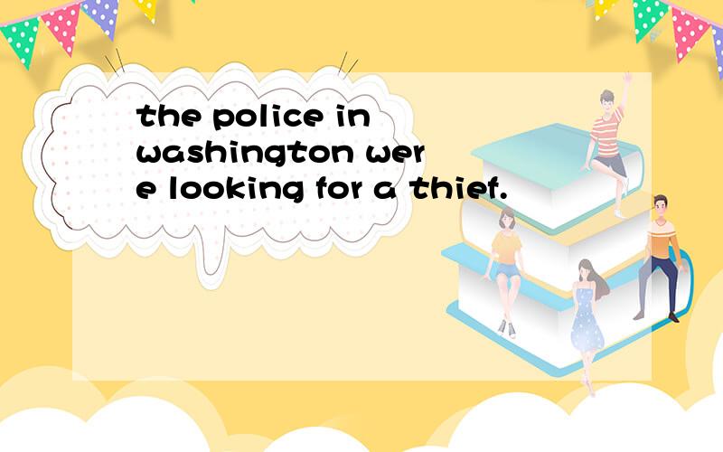the police in washington were looking for a thief.