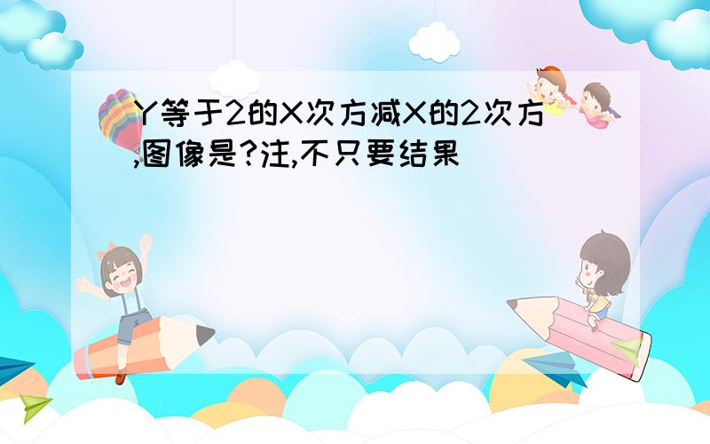 Y等于2的X次方减X的2次方,图像是?注,不只要结果）