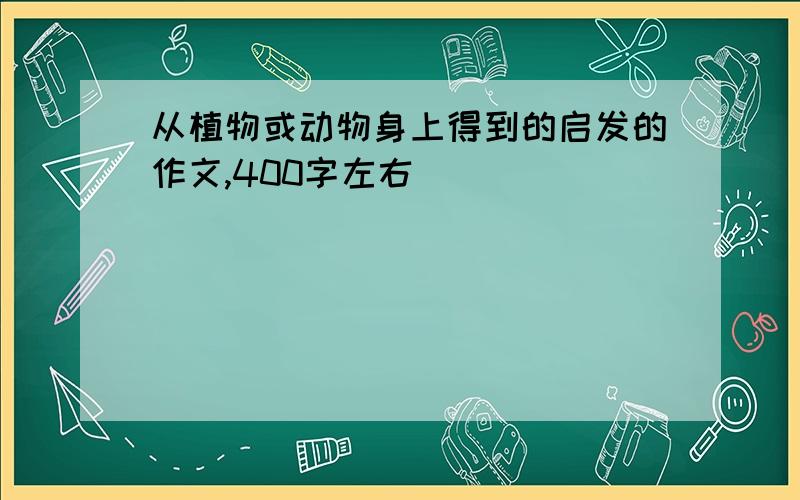 从植物或动物身上得到的启发的作文,400字左右