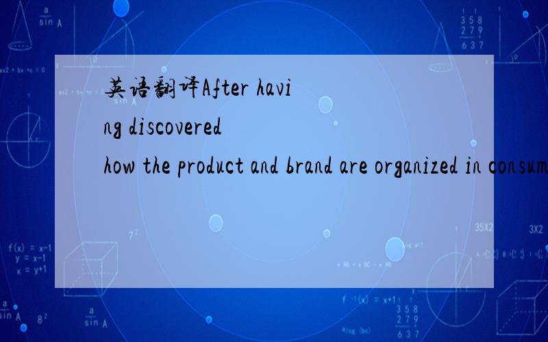 英语翻译After having discovered how the product and brand are organized in consumers' minds,man- agement's problem is what to do about it.Setting Goals First of all,management must take into ac- count these two basic points:(1) A reputable brand