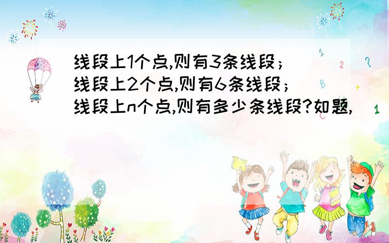 线段上1个点,则有3条线段；线段上2个点,则有6条线段；线段上n个点,则有多少条线段?如题,