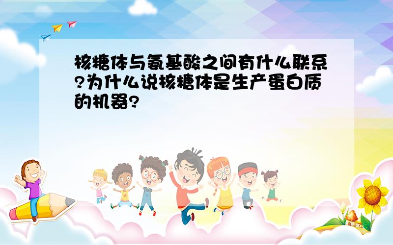 核糖体与氨基酸之间有什么联系?为什么说核糖体是生产蛋白质的机器?