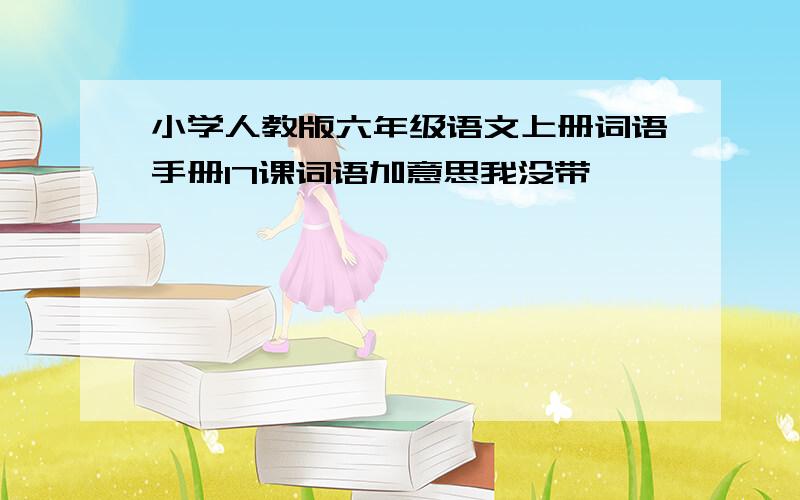 小学人教版六年级语文上册词语手册17课词语加意思我没带