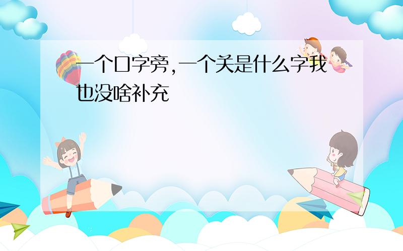 一个口字旁,一个关是什么字我也没啥补充