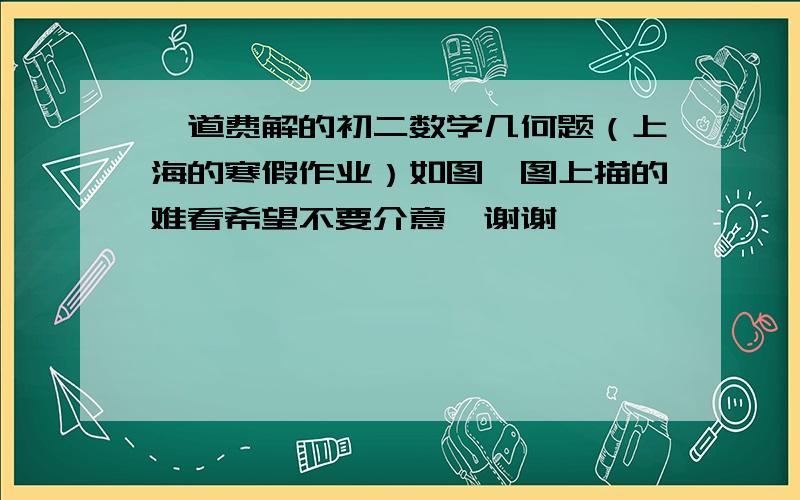 一道费解的初二数学几何题（上海的寒假作业）如图,图上描的难看希望不要介意,谢谢