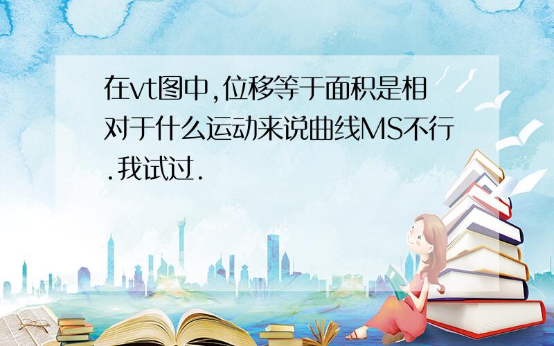 在vt图中,位移等于面积是相对于什么运动来说曲线MS不行.我试过.