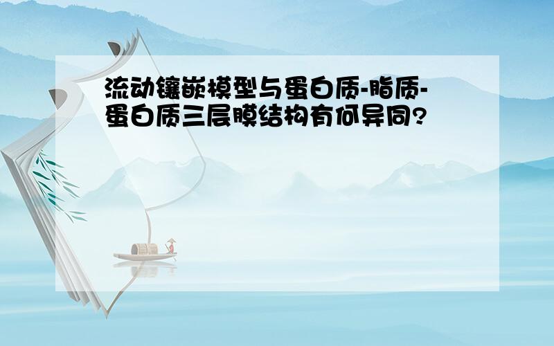 流动镶嵌模型与蛋白质-脂质-蛋白质三层膜结构有何异同?