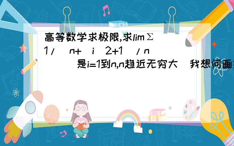 高等数学求极限,求limΣ（1/(n+(i^2+1)/n)）(是i=1到n,n趋近无穷大)我想问画线那行等号左边是通过什么方法分解成右边的?