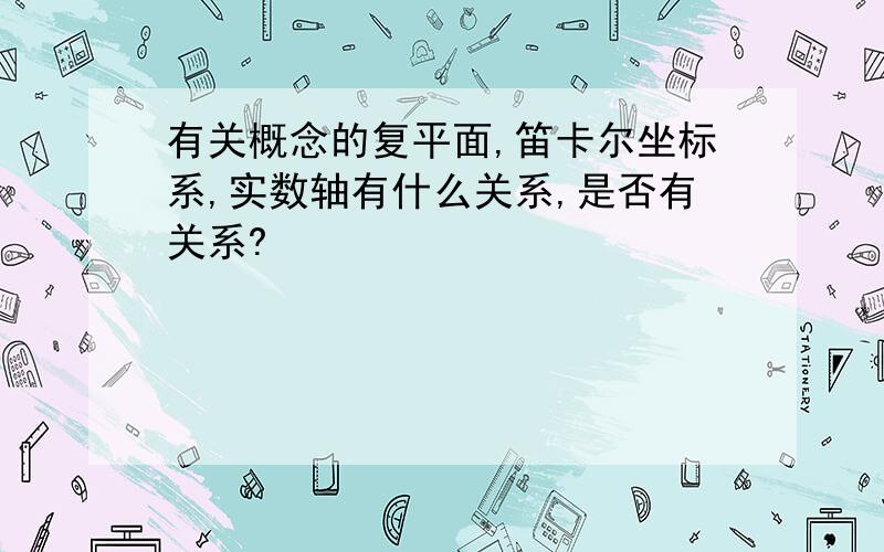 有关概念的复平面,笛卡尔坐标系,实数轴有什么关系,是否有关系?