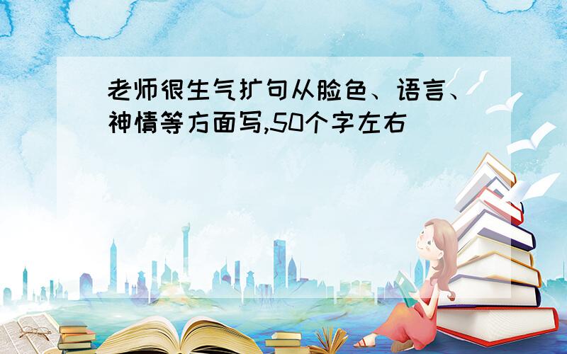 老师很生气扩句从脸色、语言、神情等方面写,50个字左右