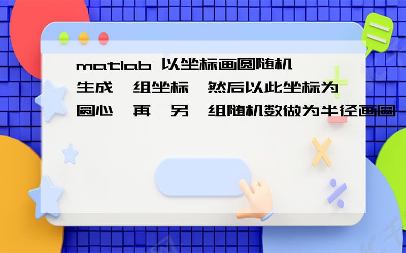 matlab 以坐标画圆随机生成一组坐标,然后以此坐标为圆心,再一另一组随机数做为半径画圆,查看圆之间有没有相互覆盖,并显示出来,最好能生成用户邻接图然后在用户邻接图中找完全子图,使得