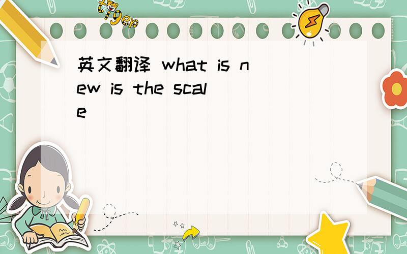 英文翻译 what is new is the scale