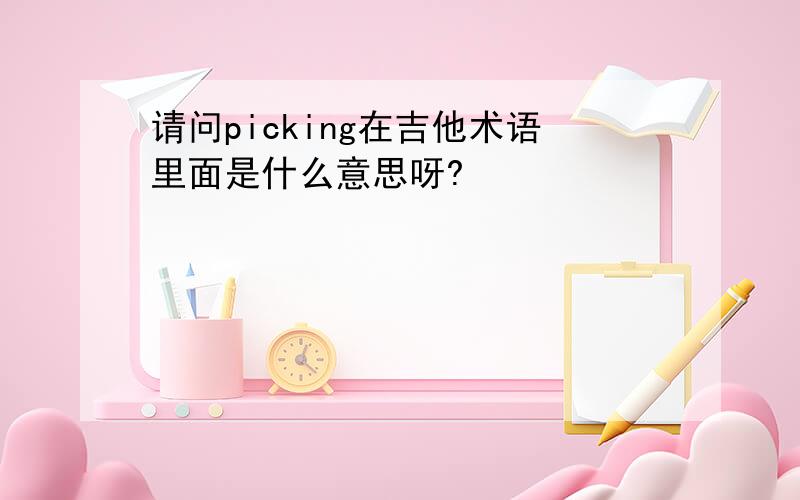 请问picking在吉他术语里面是什么意思呀?