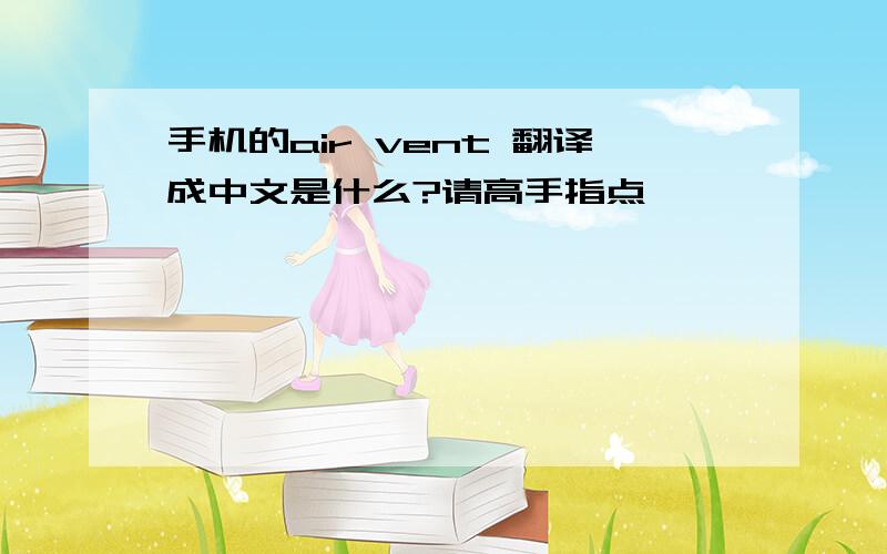 手机的air vent 翻译成中文是什么?请高手指点