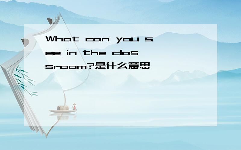 What can you see in the classroom?是什么意思