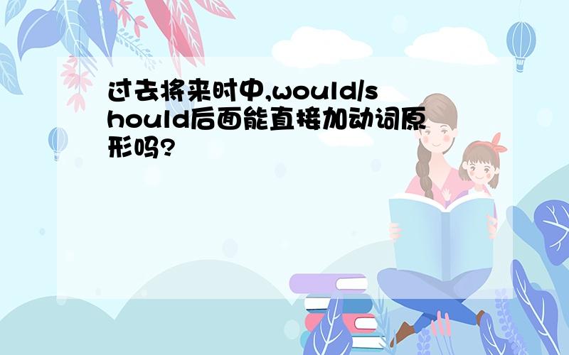 过去将来时中,would/should后面能直接加动词原形吗?