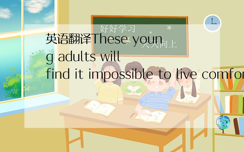 英语翻译These young adults will find it impossible to live comfortably as expected only with the support from their parents.only 在这里是 “要不是” 的意思,如果吧 only with 改成 without 是否是一样的意思?These young adults