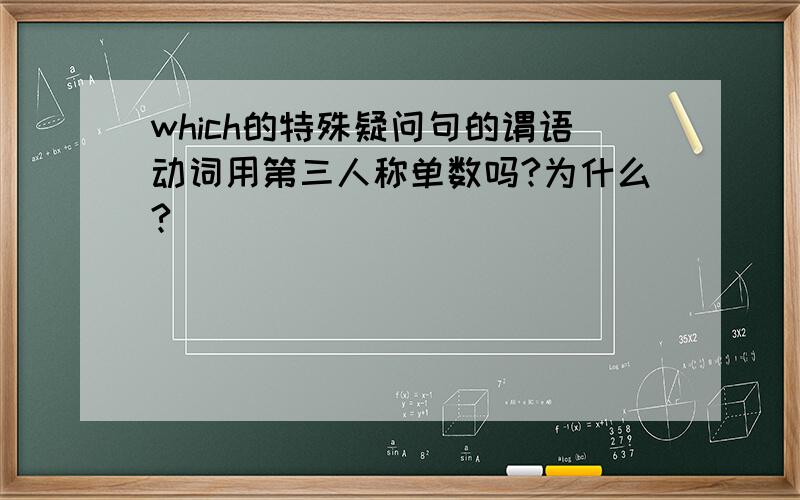 which的特殊疑问句的谓语动词用第三人称单数吗?为什么?