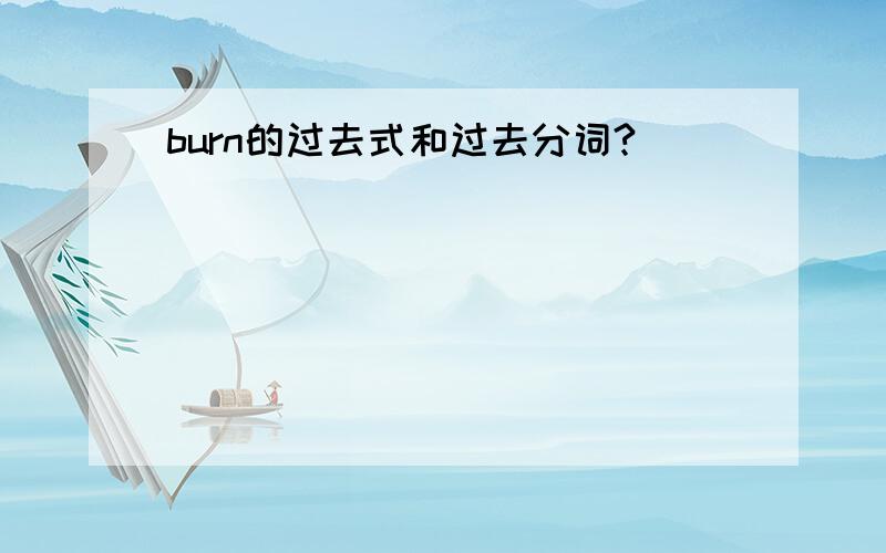 burn的过去式和过去分词?