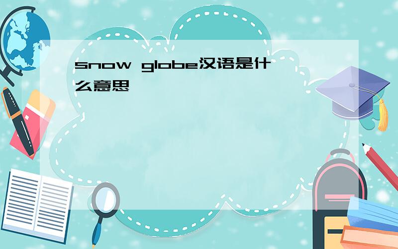 snow globe汉语是什么意思