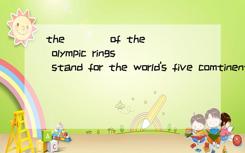 the ___ of the olympic rings stand for the world's five comtinents?