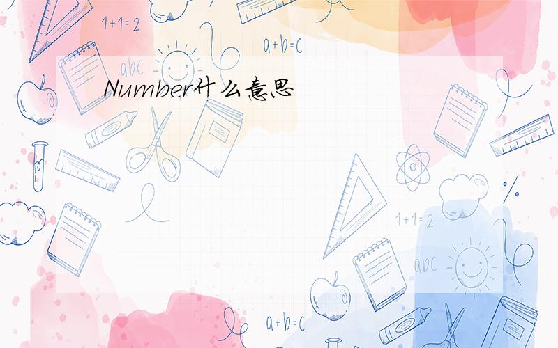 Number什么意思