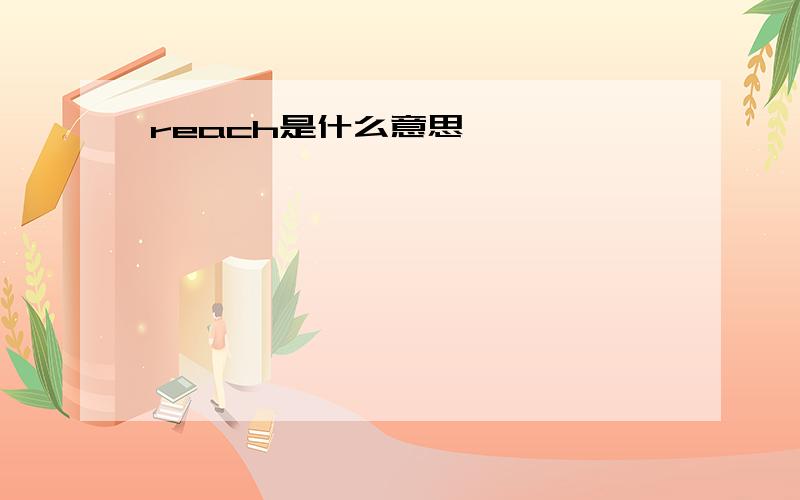 reach是什么意思