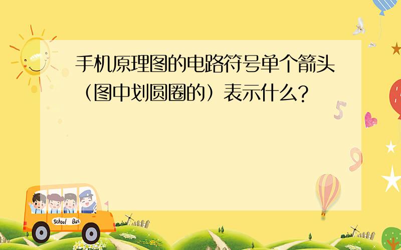 手机原理图的电路符号单个箭头（图中划圆圈的）表示什么?