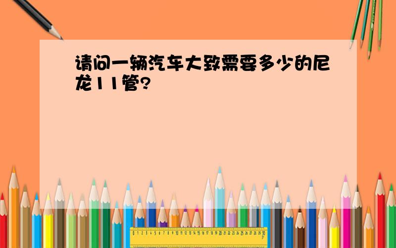 请问一辆汽车大致需要多少的尼龙11管?