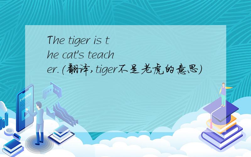 The tiger is the cat's teacher.(翻译,tiger不是老虎的意思）